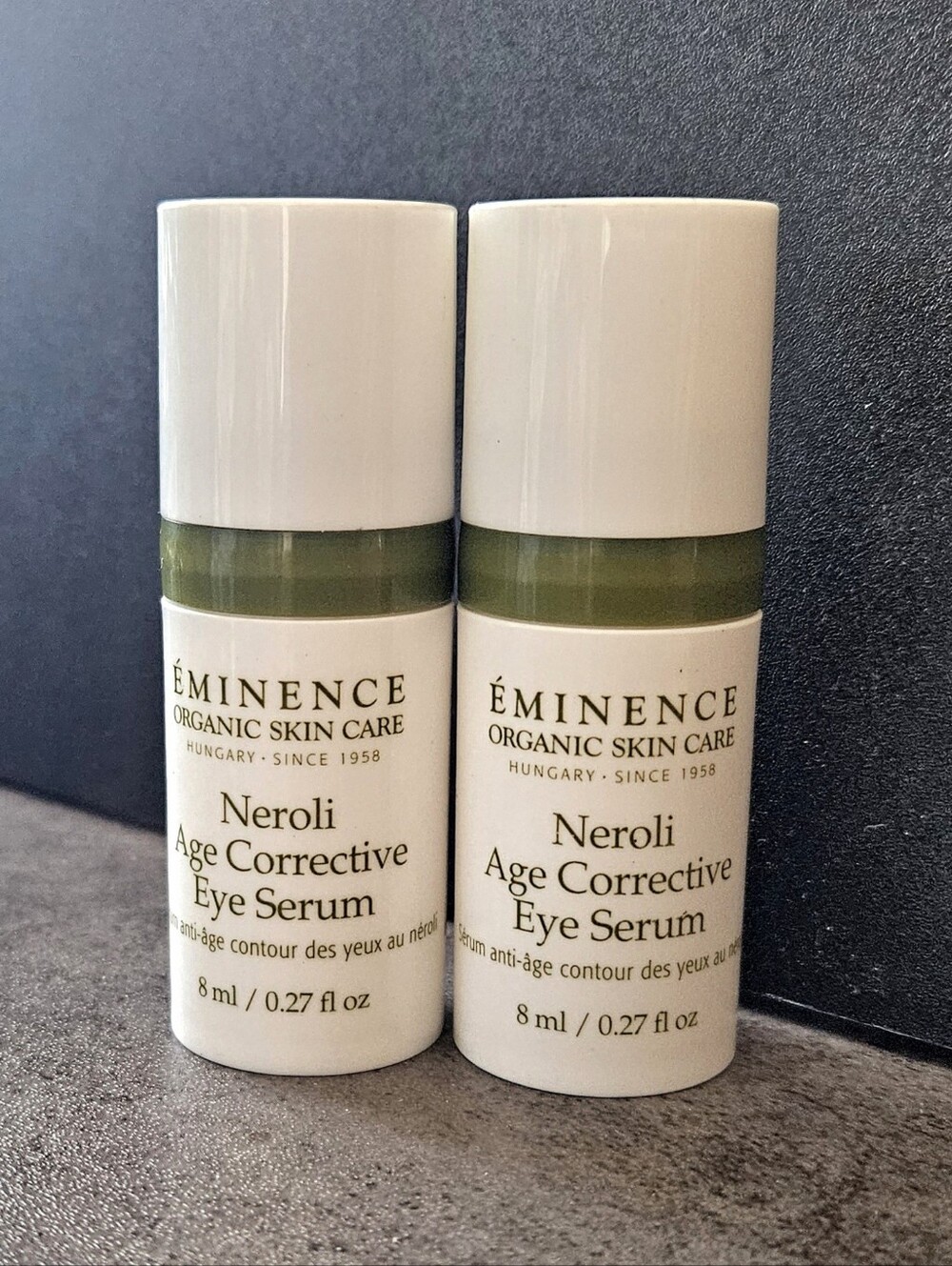 2 Eminence Organic Neroli Age Corrective Eye Serum Travel Size 8ml/.27oz ea NEW!
